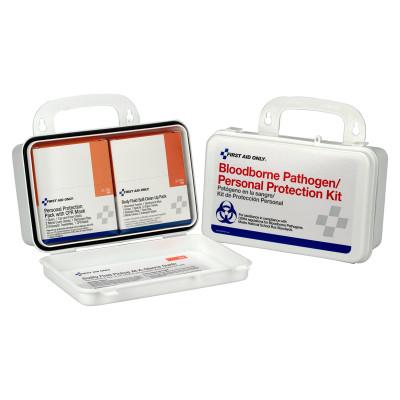 First Aid Only® Bloodborne Pathogen and CPR Kits, Weatherproof Plastic, 28 Pieces, Wall Mount, 3065