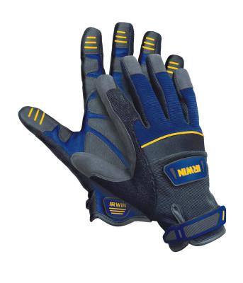 Stanley® Products General Construction Gloves, X-Large, Unlined, Black/Blue, 432006