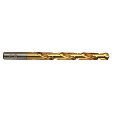 Stanley® Products Titanium Nitride Steel Fractl Straight Shank Jobber Length Drill Bit,3/16",Card, 63912