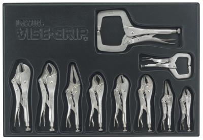 Stanley® Products The Original™ 10-Pc  Locking Plier Set with Tray, 5 in, (2) 6 in, (2) 7 in, 9 in, 10 in, 11 in, 1078TRAY