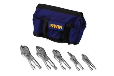 Stanley® Products The Original™ 5-Pc Locking Pliers Sets with Tool Bag, 5 in, 6 in, (2) 10 in, 2077704