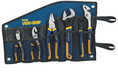 Stanley?? Products 5-pc ProPlier Set, Slip Joint, Lineman Plier, Adj. Wrench, Groove Joint,Tray, Bag, 2078708