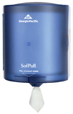 Georgia-Pacific SofPull Regular Capacity Centerpull Towel Dispensers, Plastic, Smoke, 582-04