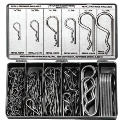 Precision Brand Hitch Pin Clip Assortments, Spring Steel, 12915