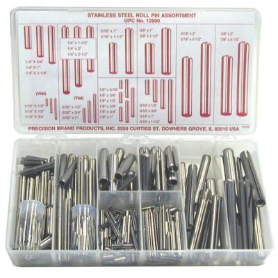 Precision Brand Roll Pin Assortments, Stainless Steel, 12990