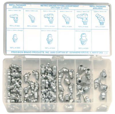 Precision Brand Metric Grease Fitting Assortments, 100 per set, 13975