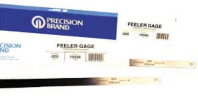 Precision Brand Flat Length Steel Feeler Gauges, 0.011 in, 12 in Length, 19400