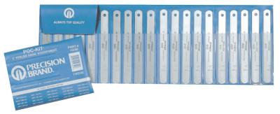 Precision Brand Poc-Kit® Feeler Gage Assortment, 20 Blades, SAE, 5 in Length, 19740