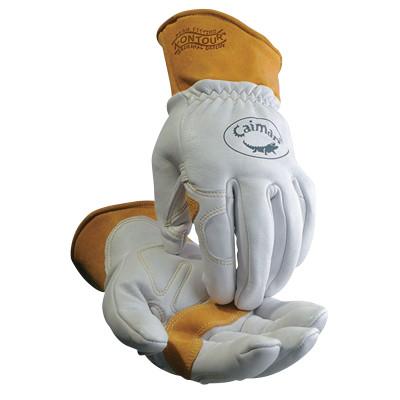 Caiman 1871 Multi-Task Gloves, Boarhide™/Goat/Ovis-Hide™ Leather, X-Large, White/Tan, 1871-XL