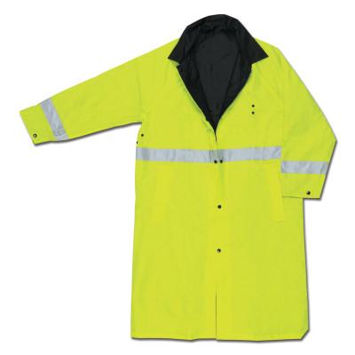 MCR Safety 7368CR Luminator Raincoats, Nylon/PVC, Black/Lime, 16 in, X-Large, 7368CRXL