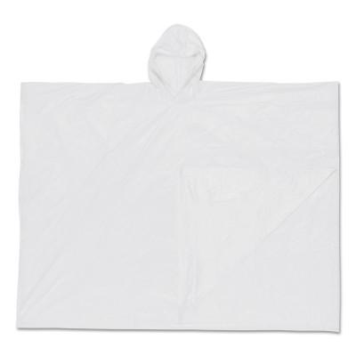 MCR Safety Schooner Poncho, 0.1 mm PVC Film, Clear, One Size Fits All, O42