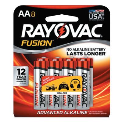 RAYOVAC?? FUSION Advanced Alkaline Batteries, AA, 1.5 V, 815-8TFUSK