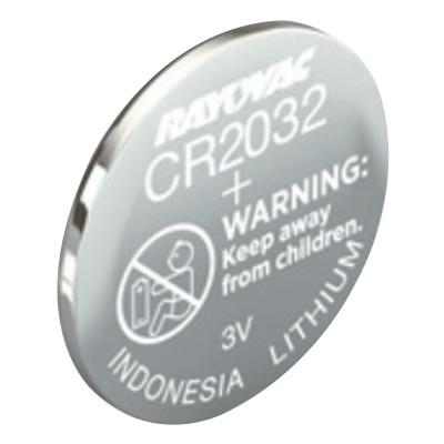 RAYOVAC?? Keyless Entry Batteries, Lithium, CR2032, 3.0 V, KECR2032-1G