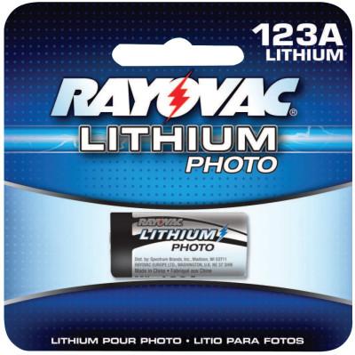 RAYOVAC?? Photo Batteries, Lithium, 3V, 123A, RL123A-1G