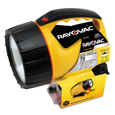 RAYOVAC?? Workhorseƒ?› 6V Krypton Swivel Stand Long Range Beams, (1) 6V, 75 lumens, Black/Yellow, WHKLN6V-BA