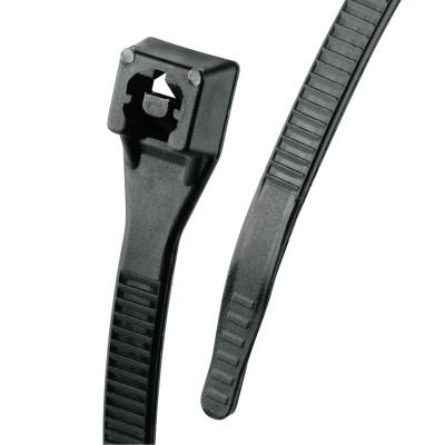 Gardner Bender Xtreme Temp Cable Ties, 50 lb Tensile Strength, 14 in, Black, 100/Bag, 46-314UVBFZ