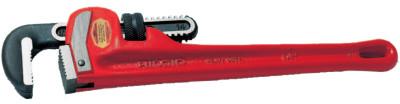 Ridge Tool Company Heavy-Duty Straight Pipe Wrench, Steel Jaw, 60 in, 31045