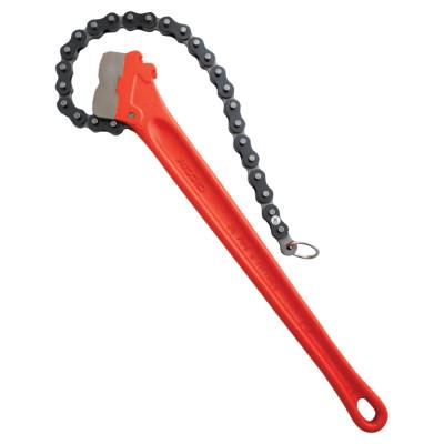 Ridge Tool Company Chain Wrench, 5 in OD Capacity, 20 1/4 in Long, 31320