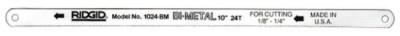 Ridge Tool Company HSS Bi-Metal Hack Saw Blades, 93785