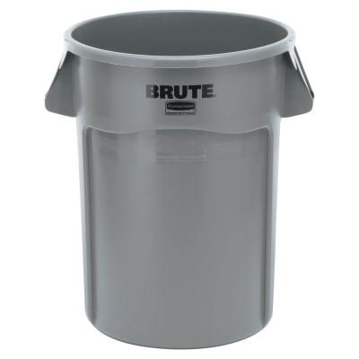 Newell Brands BRUTE® Round Container, 44 gal, Polyethylene, Gray, FG264360GRAY