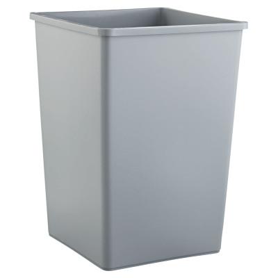 Newell Brands Untouchable Waste Container, Square, Plastic, 35gal, Gray, FG395800GRAY