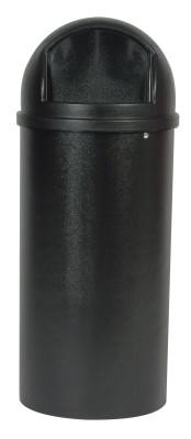 Newell Brands Marshal Classic Containers, 25 gal, Black, FG817088BLA