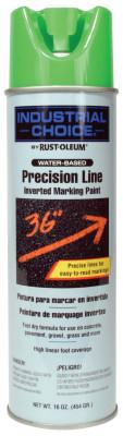 Rust-Oleum?? Industrial Industrial Choice?? M1600/M1800 System Precision-Line Inverted Marking Paint, 17 oz, Fluorescent Green, Water-Based, 203032