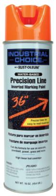 Rust-Oleum?? Industrial Industrial Choice?? M1600/M1800 System Precision-Line Inverted Marking Paint, 17 oz, Fluorescent Orange, Water-Based, 203036