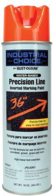 Rust-Oleum?? Industrial Industrial Choice?? M1600/M1800 System Precision-Line Inverted Marking Paint, 17 oz, Fluorescent Red-Orange, Water-Based, 203037