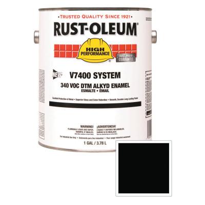 Rust-Oleum® Industrial High Performance V7400 System DTM Alkyd Enamel, 1 Gal, Black, Flat, 245387