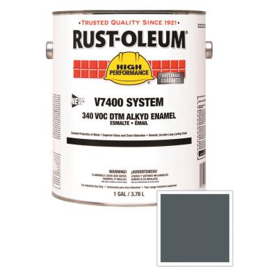 Rust-Oleum® Industrial High Performance V7400 System DTM Alkyd Enamel, 1 Gal, Machine Gray, High-Gloss, 245409