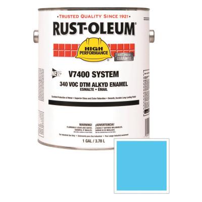 Rust-Oleum® Industrial High Performance V7400 System DTM Alkyd Enamel, 1 Gal, Marlin Blue, High-Gloss, 245440