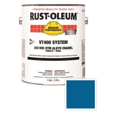 Rust-Oleum® Industrial High Performance V7400 System DTM Alkyd Enamel, 1 Gal, National Blue, High-Gloss, 245441