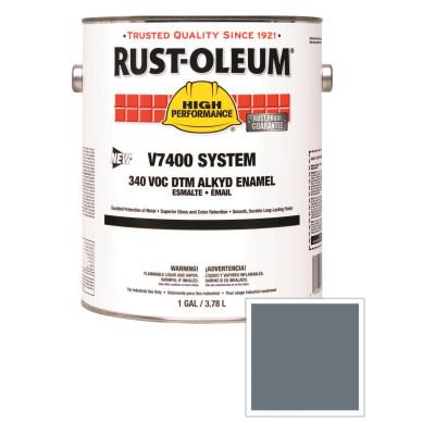 Rust-Oleum® Industrial High Performance V7400 System DTM Alkyd Enamel, 1 Gal, Navy Gray, High-Gloss, 245443