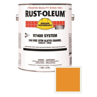 Rust-Oleum® Industrial High Performance V7400 System DTM Alkyd Enamel, 1 Gal, Old Ctrpllr Yellow, HG, 245500