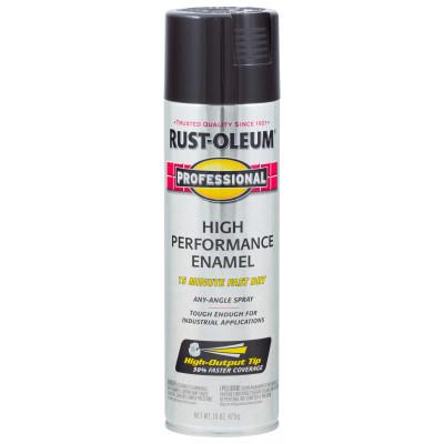 Rust-Oleum® Industrial High Performance Enamel Spray Paints, 15 oz, Black, Gloss Finish, 7579838