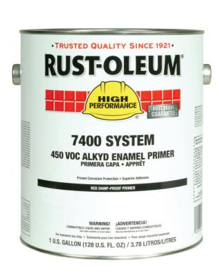 Rust-Oleum® Industrial High Performance 7400 System Alkyd Enamel Primers, 1 Gallon Can, Red, Flat, 769402