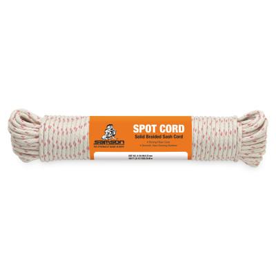 Samson® Rope Nylon Core Sash Cord, 825 lb Capacity, 100 ft, Cotton, White, 001014001060