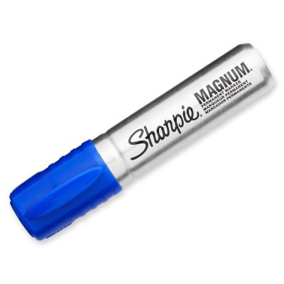 Newell Brands Magnum® Permanent Markers, Chisel Tip, Blue, 44003