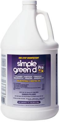 Simple Green® d Pro 5 One-Step Disinfectant, 1 gal Bottle, Unscented, 3410000430501