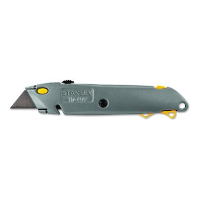 Stanley® Products QuickChange™ Retractable Utility Knife, 6-3/8 in L, Carbon Steel, Metal, Gray, 10-499