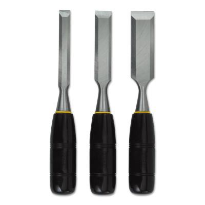 Stanley® Products 150 Series Wood Chisel Sets, 3 Piece, Beveled, English, 16-150