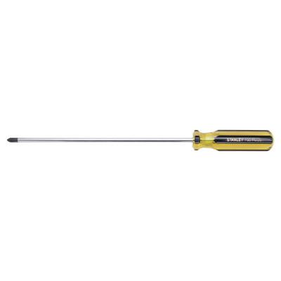 Stanley® Products 100 Plus Phillips Tip Screwdriver, 14 1/2" Long, Tip Size #2, 1/4" Shank Dia, 64-172-A
