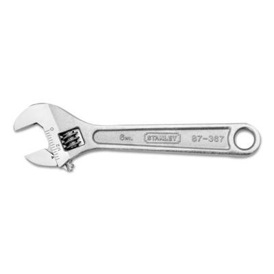 Stanley® Products Adjustable Wrenches, 6 in Long, 3/4 in Opening, Chrome, 87-367