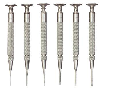 L.S. Starrett Jewelers' Screwdriver Sets, Slotted, 6 Piece, 52564