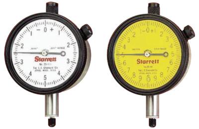 L.S. Starrett 25 Series AGD Group 2 Dial Indicators, 0-50 Dial, 1 in Range, 53304