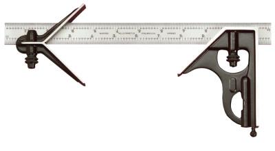 L.S. Starrett 33HC Series Combination Squares, 12 in, 1/64 in @ 1 in, 16ths; Quick Read 64ths, 56397