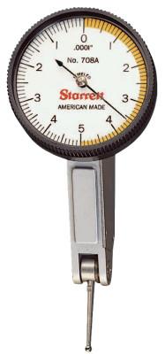 L.S. Starrett 708 Series Dial Test Indicators, 0-5-0 Dial, 0.01 in Range, 64217