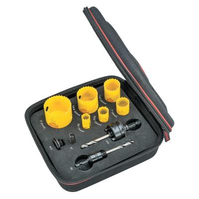 L.S. Starrett Fast Cut Electricians Holesaw Kits, 5/8 in - 2 in Cut Diam, KFC06041-N