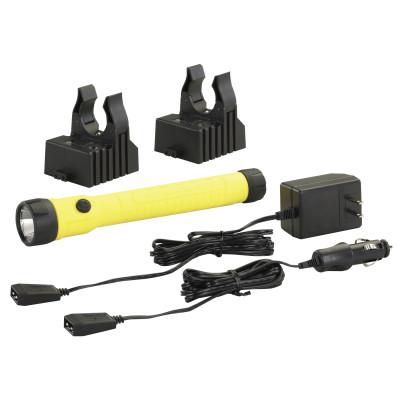 Streamlight?? PolyStinger LED Haz-Lo Rechargeable Flashlight, 4 Cell, AC/DC Charger, YL, 76412